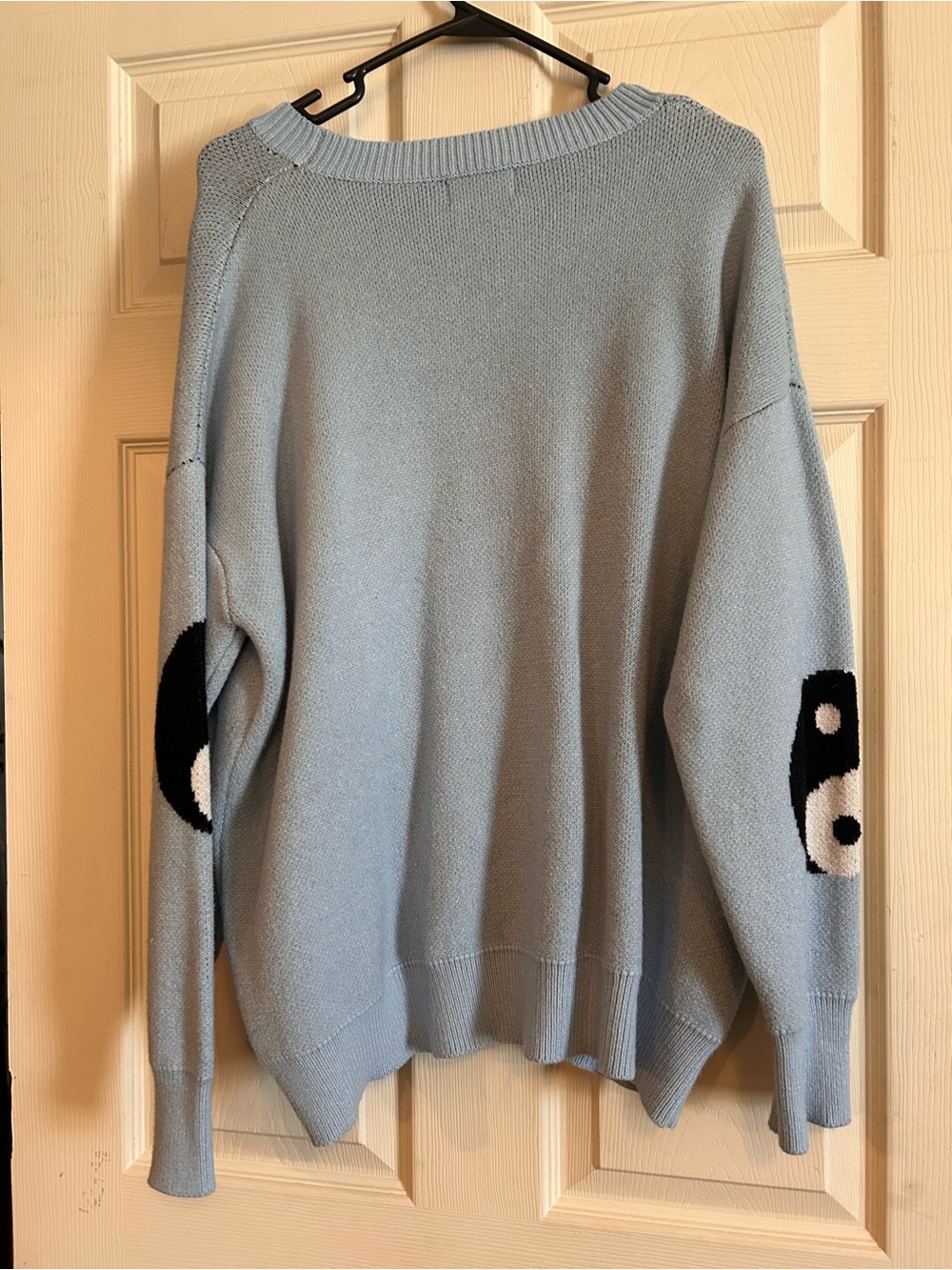 Dressed In Lala Light Blue Yin Yang Crewneck Sweater (please read details) - Picture 5 of 5